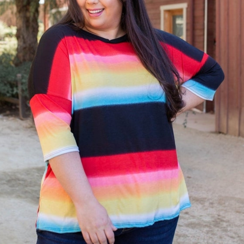 Sew in love rainbow in the night top XL
